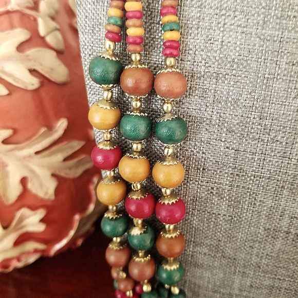 Layered, Multi Strand Beaded Necklace - Picture 2 of 13